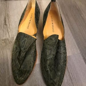 Lucky Brand snakeskin booties 🐍